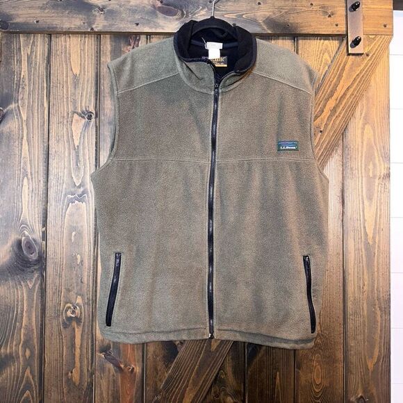 Vtg LL Bean Polartec Fleece Vest - Picture 1 of 5